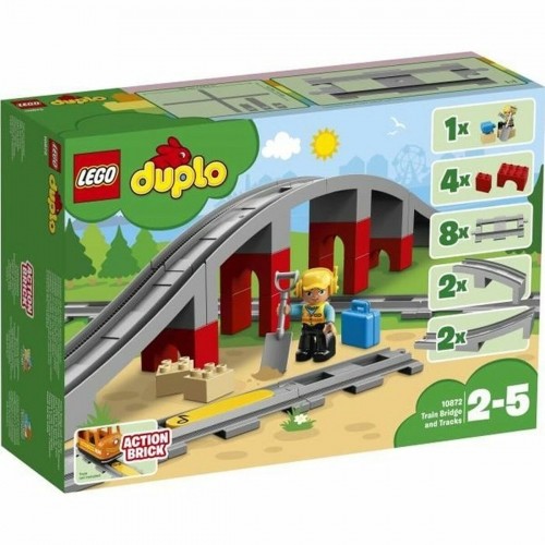 Transportlīdzekļu Rotaļu Komplekts   Lego DUPLO 10872 Train rails and bridge         26 Daudzums image 2