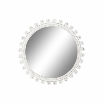 Sienas spogulis Home ESPRIT Balts Mango koks Kails 90 x 4 x 90 cm