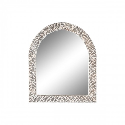 Sienas spogulis Home ESPRIT Balts Brūns Mango koks Kails Gravējums 75 x 4 x 90 cm image 1