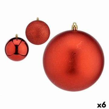 Krist+ Ziemassvētku bumbiņu komplekts Sarkans Plastmasa 12 x 13 x 12 cm (6 gb.)