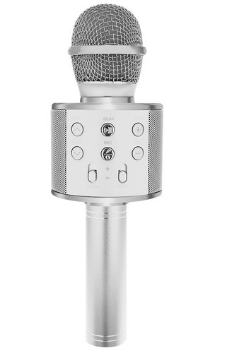 Mikrofons KARAOKE ar skaļruni 22188 silver image 2