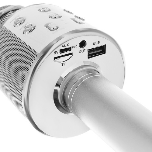 Mikrofons KARAOKE ar skaļruni 22188 silver image 5