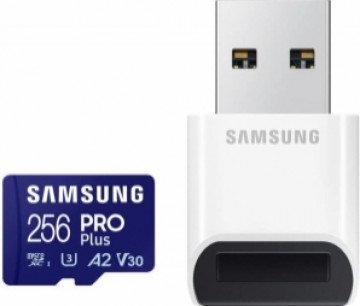Atmiņas karte Samsung microSDXC 256GB Pro Plus + USB Adapter