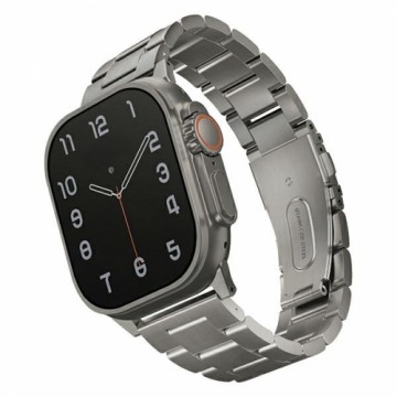 UNIQ pasek Osta Apple Watch 42|44|45| 49mm Series 1|2|3|4|5|6|7|8|SE|SE2|Ultra Stainless Steel srebrny|titanium silver