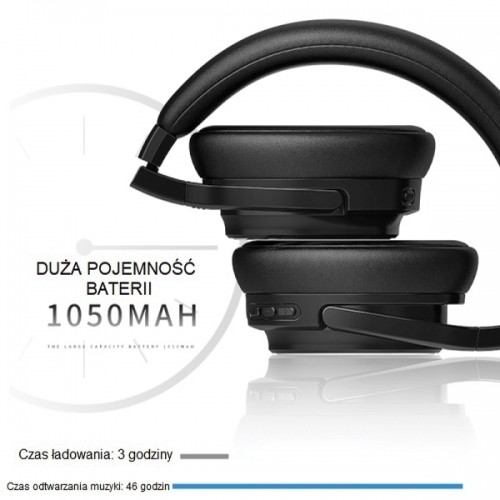AWEI słuchawki nauszne Bluetooth A950BL czarny|black ANC image 5