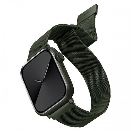 UNIQ pasek Dante Apple Watch Series 4|5|6|7|8|SE|SE2 42|44|45mm Stainless Steel zielony|green image 1