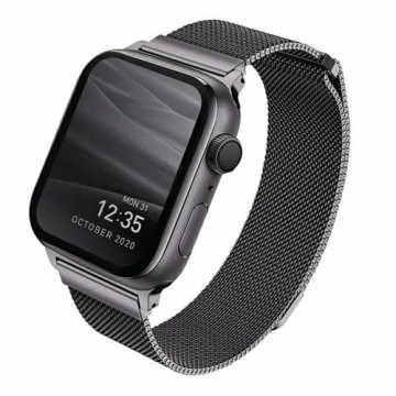 UNIQ pasek Dante Apple Watch Series 4|5|6|7|8|SE|SE2 42|44|45mm Stainless Steel grafitowy|graphite