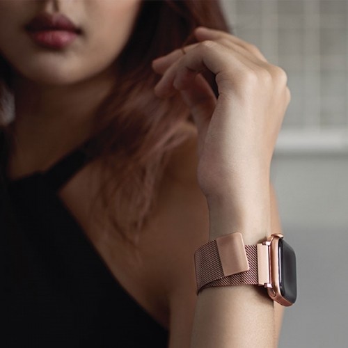 UNIQ pasek Dante Apple Watch Series 4|5|6|7|8|SE|SE2 38|40|41mm Stainless Steel różwo-złoty|rose gold image 4
