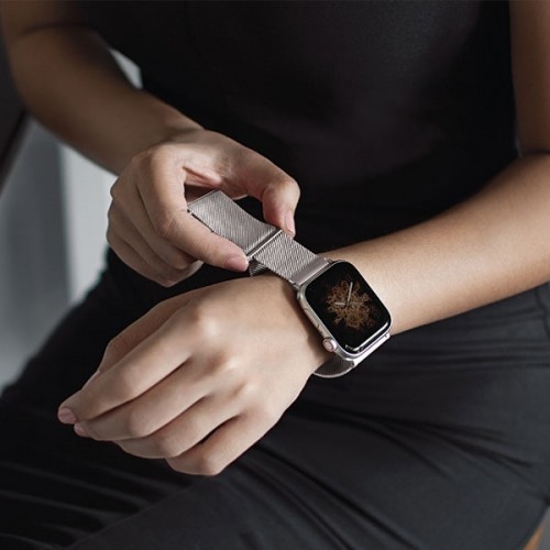 UNIQ pasek Dante Apple Watch Series 4|5|6|7|8|SE|SE2 38|40|41mm Stainless Steel różwo-złoty|rose gold image 5