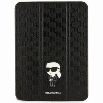 Karl Lagerfeld KLFC11SAKHPKK iPad 10.9" Folio Magnet Allover Cover czarny|black Saffiano Monogram Ikonik