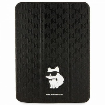 Karl Lagerfeld KLFC11SAKHPCK iPad 10.9" Folio Magnet Allover Cover czarny|black Saffiano Monogram Choupette