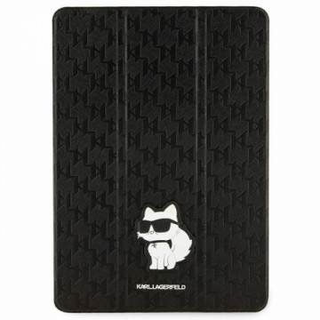 Karl Lagerfeld KLFC10SAKHPCK iPad 10.2" Folio Magnet Allover Cover czarny|black Saffiano Monogram Choupette