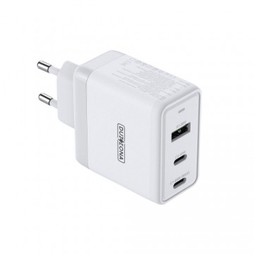 OEM Dux Ducis Duzzona wall charger T1 GaN - USB + 2xType C - PD 65W white