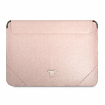 OEM Original GUESS Laptop Sleeve Saffiano Triangle Logo GUCS16PSATLP 16 inches pink