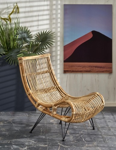 Halmar MELODY leisure chair, natural rattan image 1