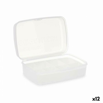Kinvara Контейнер для хранения с крышкой Белый Прозрачный Пластик 21,5 x 8,5 x 15 cm (12 штук)