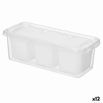 Kinvara Органайзер для холодильника Белый Прозрачный Пластик 28,2 x 8,8 x 12 cm (12 штук)