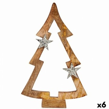 Krist+ Dekoratīvās figūriņas Jaungada eglīte Siluets Brūns Koks 6,5 x 39 x 23 cm (6 gb.)