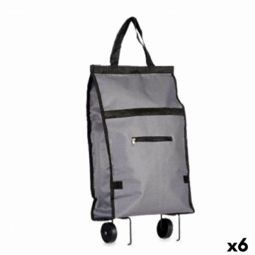 Kinvara Iepirkumu ratiņi Locīšana Ar riteņiem 32 x 15 x 63 cm Pelēks (6 gb.)