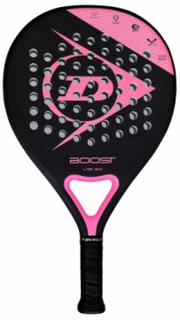 Padel tennis racket Dunlop BOOST LITE 2.0 350g Round SOFT-EVA  professional(woman) black/pink