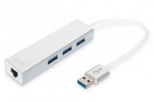 Digitus  
         
       3-port USB Hub and Gigabit LAN adapter 	DA-70250-1 image 1