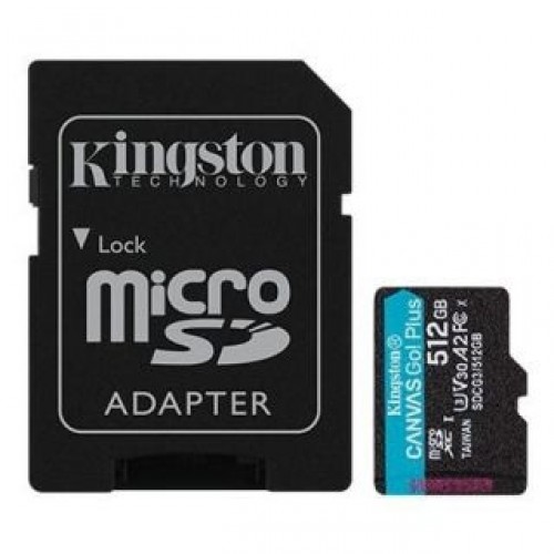 Kingston  
         
       MEMORY MICRO SDXC 512GB UHS-I/W/ADAPTER SDCG3/512GB image 1