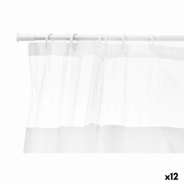 Berilo Dušas aizkari 180 x 180 cm Caurspīdīgs Balts Plastmasa PEVA (12 gb.)