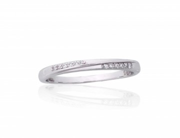 Серебряное кольцо #2101850(PRh-Gr)_CZ, Серебро 925°, родий (покрытие), Цирконы, Размер: 16, 1.2 гр.