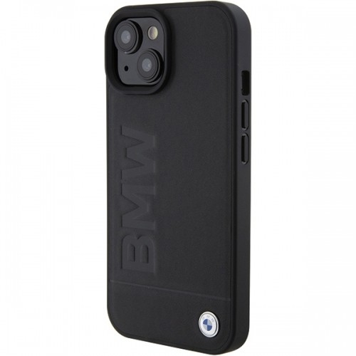 BMW BMHMP15MSLLBK iPhone 15 Plus 6.7" czarny|black MagSafe Leather Hot Stamp image 2
