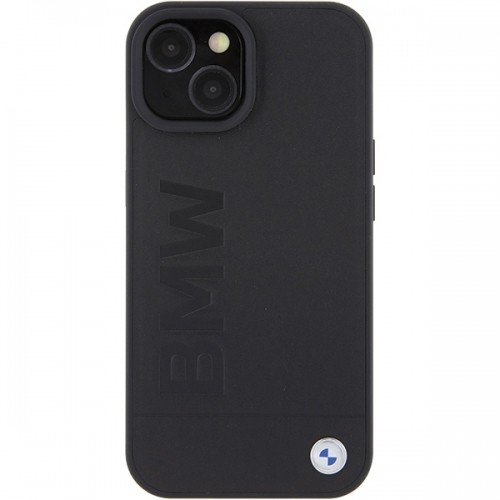 BMW BMHMP15MSLLBK iPhone 15 Plus 6.7" czarny|black MagSafe Leather Hot Stamp image 3