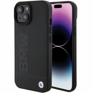 BMW BMHMP15MSLLBK iPhone 15 Plus 6.7" czarny|black MagSafe Leather Hot Stamp
