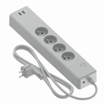 Блок электрических розеток, 4 позиции, без выключателя Calex USB x 2