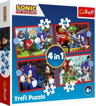 TREFL SONIC Pužļu komplekts 4in1 Sonic