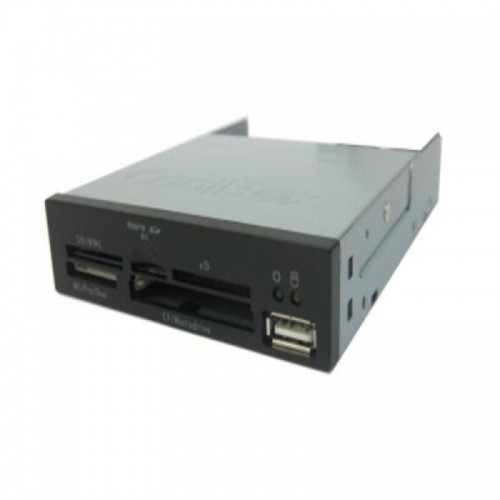 Iekšējais karšu lasītājs CoolBox CRCOOCR4002L USB 2.0 Melns Pelēks image 1