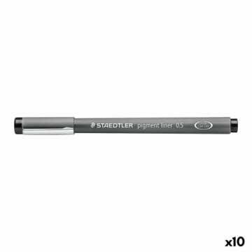 Marķiera Pildspalva Staedtler Pigment liner Melns (10 gb.)