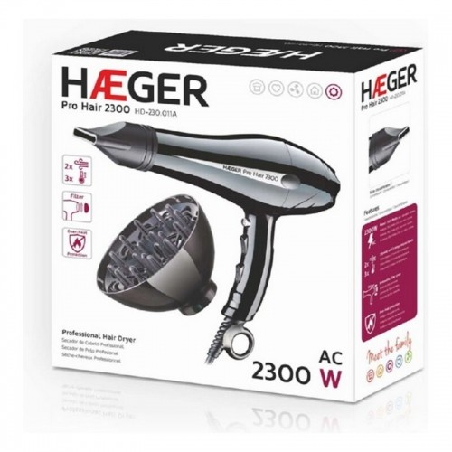 Fēns Haeger HD-230.011B 2300 W Melns image 2