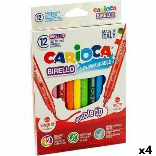 Flomasteru Komplekts Carioca Birello Daudzkrāsains 12 Daudzums Ar diviem galiem (4 gb.) image 1