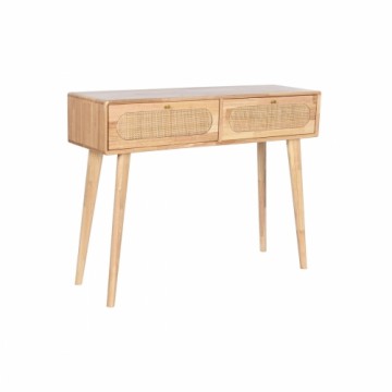 Mazs galdiņš DKD Home Decor Dabisks Metāls Kaučuka koks 100 x 30 x 78 cm
