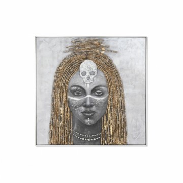 Glezna Home ESPRIT Koloniāls Āfrikas sieviete 120 x 4,5 x 120 cm