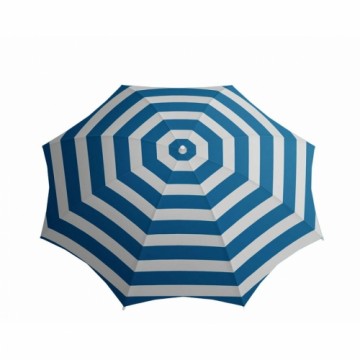 Bigbuy Garden Пляжный зонт Strīpas Balts/Zils Ø 240 cm