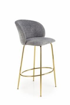 Halmar H116 bar stool, grey / gold