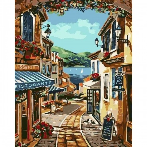 Painting by Numbers Set Alex Bog Descent to Lake di Iseo 40 x 50 cm image 1