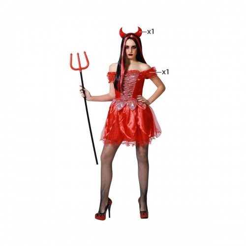 Bigbuy Carnival Svečana odjeća za odrasle Dēmons sieviete Sarkans image 1