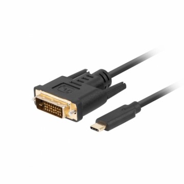 USB C uz DVI-D Kabelis Lanberg CA-CMDV-10CU-0005-BK Melns 500 cm