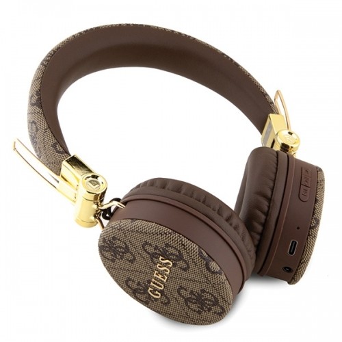 Guess słuchawki nauszne Bluetooth GUBH704GEMW brązowy|brown 4G Metal Logo image 2