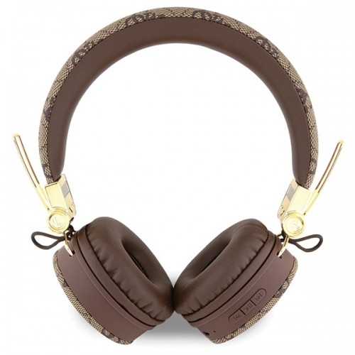 Guess słuchawki nauszne Bluetooth GUBH704GEMW brązowy|brown 4G Metal Logo image 3