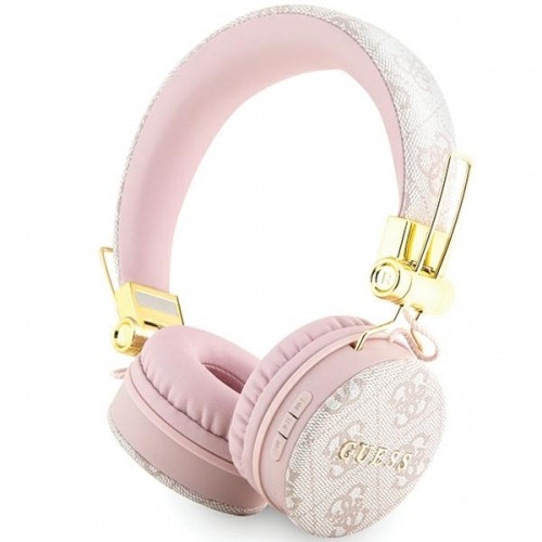 Guess słuchawki nauszne Bluetooth GUBH704GEMP różowy|pink 4G Metal Logo image 1