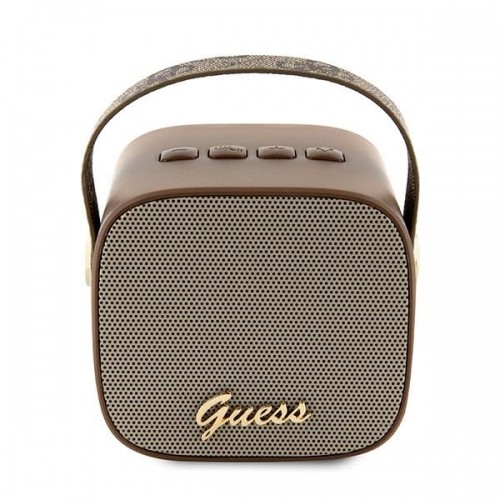 Guess głośnik Bluetooth GUWSB2P4SMW Speaker mini brązowy|bown 4G Leather Script Logo with Strap image 1