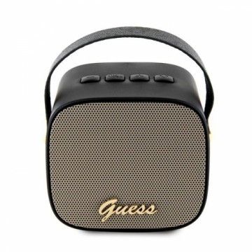 Guess głośnik Bluetooth GUWSB2P4SMK Speaker mini czarny|black 4G Leather Script Logo with Strap