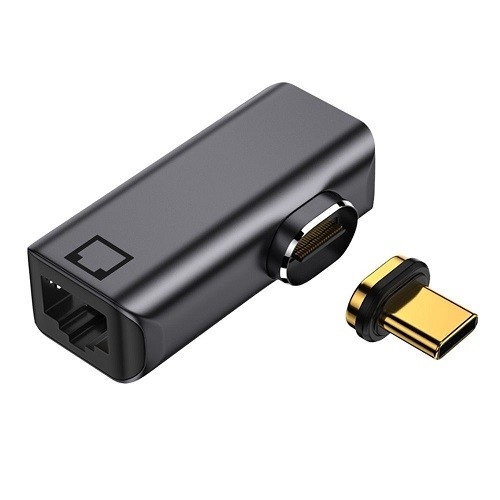 Extradigital Magnetic USB Type-C - RJ-45 Adapter, 100/1000Mb image 1